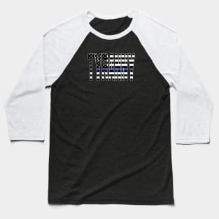 TYRRANY Blue Line Flag Baseball T-Shirt